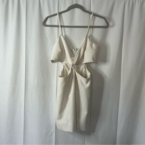 Likely Ollie White V-Neck Cutout Sleeveless Romper Women's Size 8